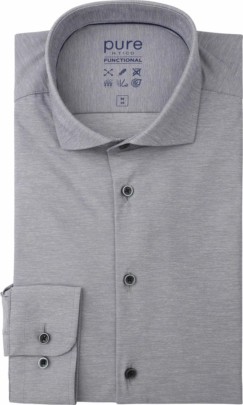 Pure Pure Functional Hemd Melange Grau - Größe 40 (M), Grau, – Produktbild 1 von 4
