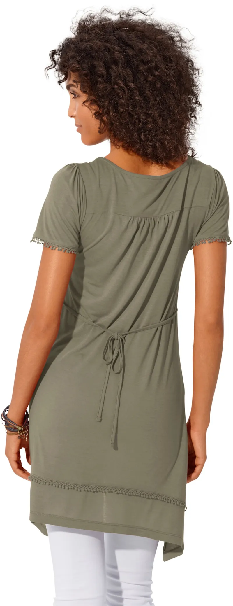 heine Longshirt oliv, Oliv, – Produktbild 2 von 3