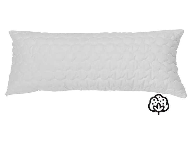 Kopfkissen mit Wellennaht 40 x 80 cm, mit Baumwollfüllung 650g – Produktbild 1 von 1
