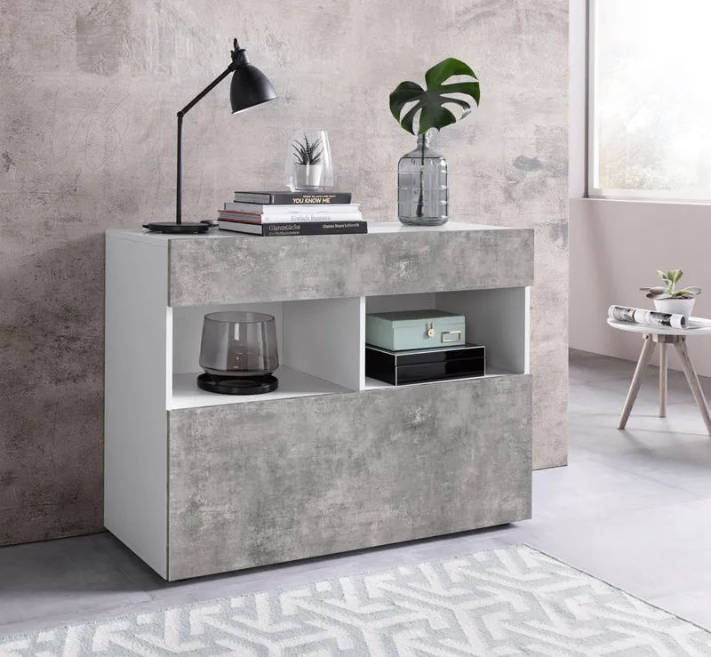 OTTO home Sideboard Sorano, Breite 111 cm, Grau, – Produktbild 1 von 5
