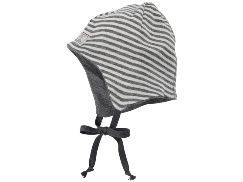 Pickapooh Pickapooh Kindermütze Helmmütze Wolle Seide grau-natur Gr.48, Natur, grau, – Produktbild 1 von 2