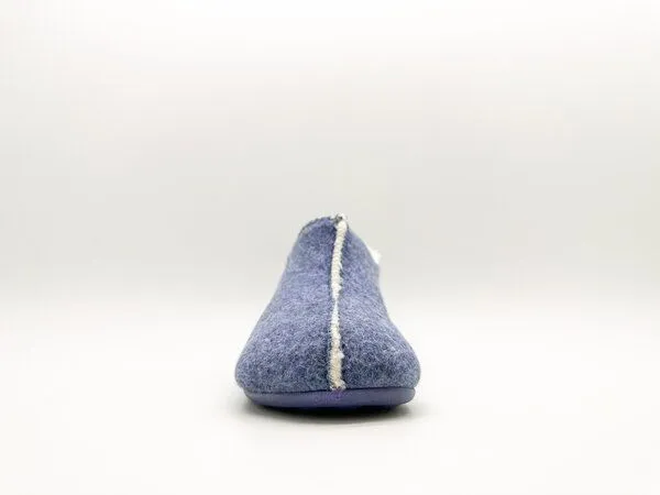 thies Veganer Kids Organic Slipper Boot "thies ®" aus recycelten Flaschen, Navy (blau), – Produktbild 4 von 4