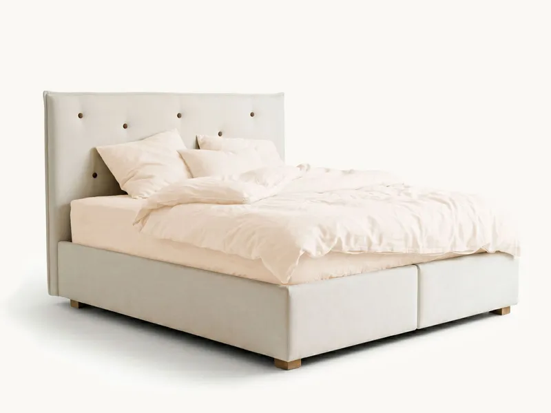 allnatura allnatura Boxspringbett "Bellagio" | 180x200 cm, Blau, – Produktbild 1 von 2