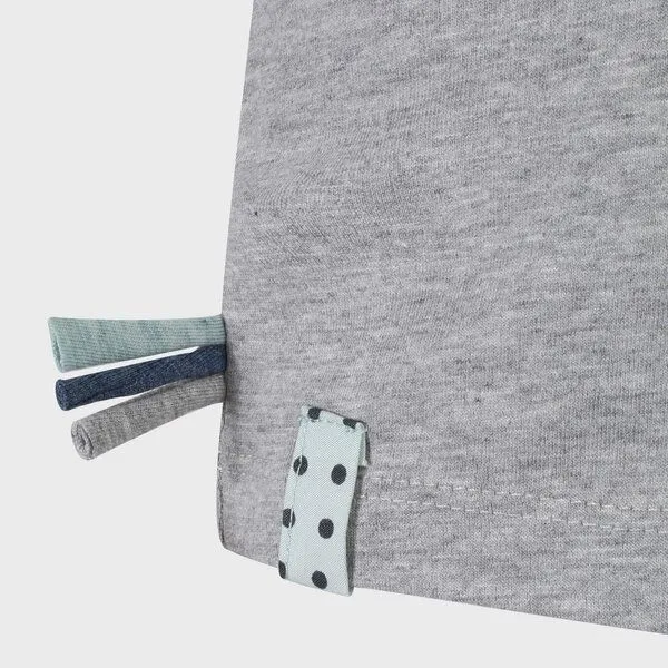 OrganicEra Baby S/S T-shirt 'OrganicEra' aus Bio-Baumwolle, Grey melange (grau), – Produktbild 4 von 4