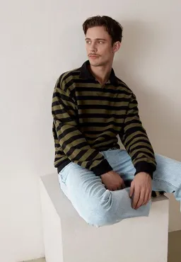 Givn Berlin Givn Berlin Gestreifter Sweater GBBELA aus recycelter Baumwolle mit Kragen – Produktbild 1 von 1