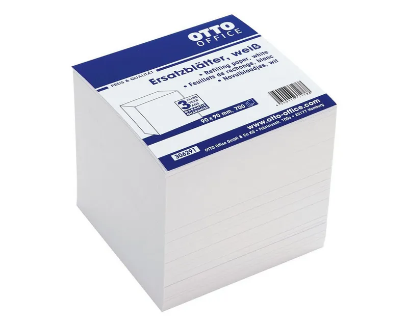 Otto Office Notizzettel, 90x90 mm, 700 Blatt, lose, Weiß, – Produktbild 1 von 4