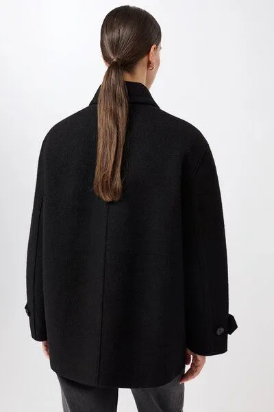 LangerChen LangerChen Langer Cabanstyle mit großem Kragen, Black (schwarz), – Produktbild 4 von 4