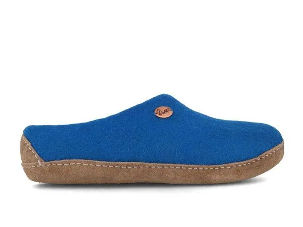 WoolFit WoolFit Barfuß-Hausschuhe „Footprint“ hand-gefilzt, extra weich & flexibel, Blau, – Produktbild 2 von 4