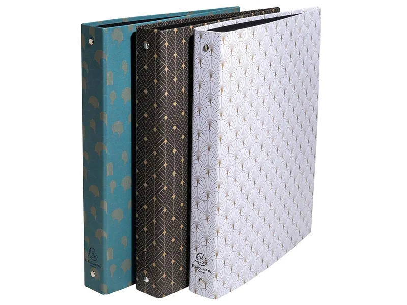 Exacompta 10 Exacompta Ringbücher "NeoDeco", DIN A4, 400 g/m², 2 Ringe 30 mm, sortiert – Produktbild 1 von 1