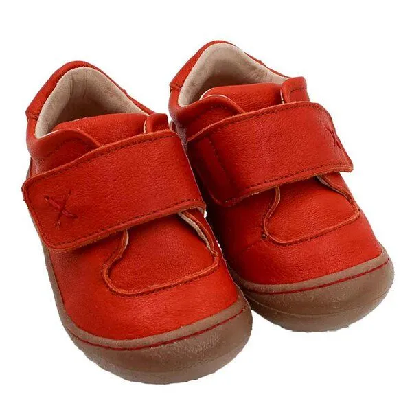 Pololo Pololo Halbschuh/ Lauflerner "Primero" aus pflanzlich gegerbtem Leder, Größen 20-27, Rot, – Produktbild 1 von 4