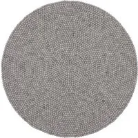myfelt myfelt Filzkugelteppich rund, 100% Schurwolle, Grau meliert (carl), – Produktbild 1 von 1