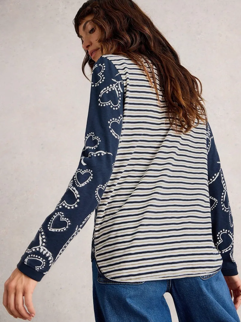 White Stuff Langarmshirt Clara - 34, Marineblau multi, – Produktbild 4 von 4