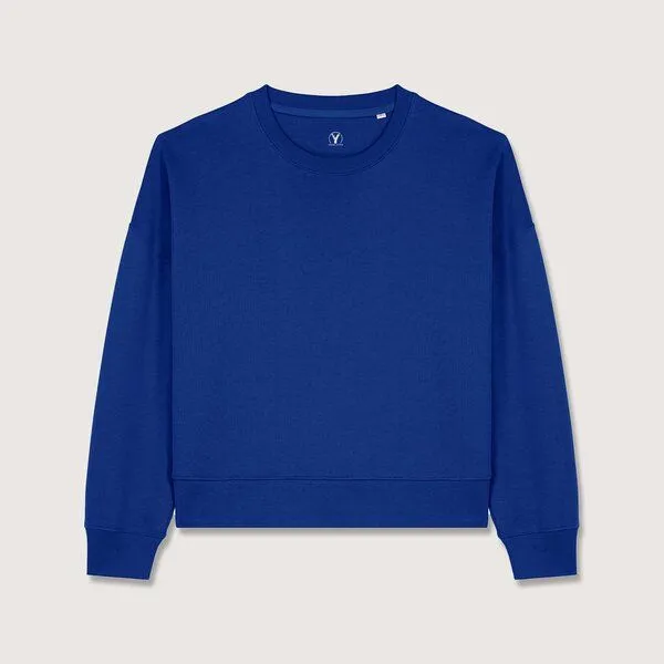 YTWOO YTWOO Modernes Damen-Sweatshirt – weich, nachhaltig & zeitlos, Worker blue, – Produktbild 2 von 3