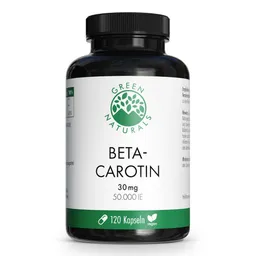 Green Naturals Green Naturals Beta-Carotin 30mg 50.000 IE Kapseln vegan – Produktbild 1 von 1