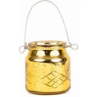 El Puente El Puente Mini-Laterne "Glühwürmchen" | Fair Trade & Handmade aus Indien, Gold, – Produktbild 1 von 1