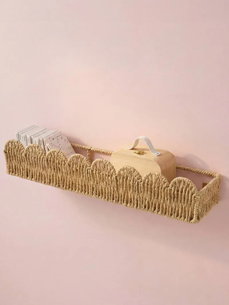 Vertbaudet Wandregal aus Papierkordel FESTON Kinderzimmer, Beige, – Produktbild 3 von 4