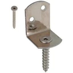 Alberts ALBERTS Flechtzaunhalter, L-Form, Edelstahl, HxB 83x30 mm, Karte à 4 St. – Produktbild 1 von 1