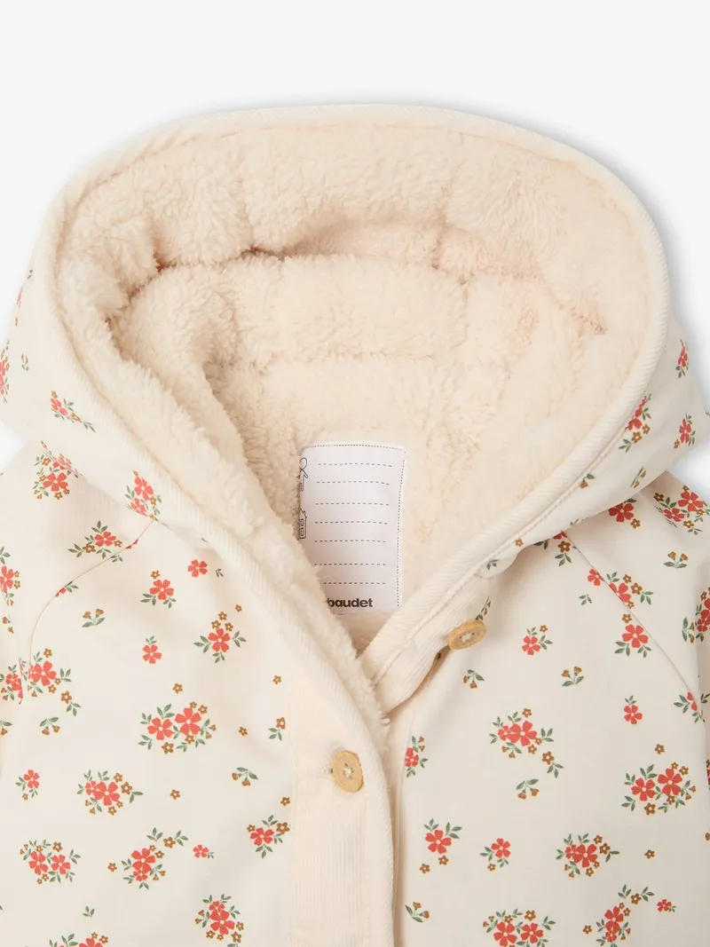 Vertbaudet Baby Winteroverall mit Webpelzfutter, Vanille, – Produktbild 3 von 4