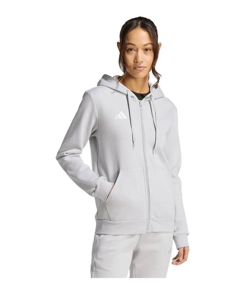 adidas Performance adidas Performance Trainingsjacke adidas Performance Entrada 26 Kapuzenjacke Damen Kapuze_Kordelzug, Grau, – Produktbild 1 von 4