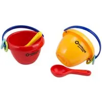 Spielstabil Spielstabil Mini Eimer Baby-Foot mit Sandlöffel, 1 Eimer, 1 Löffel Maße 12,2 x 13,5 x 8,5 cm, Mehrfarbig, – Produktbild 1 von 1
