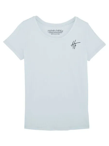 Human Family Human Family Damen T-Shirt "Desires - Branded" aus 100% Bio Baumwolle, Babyblue, – Produktbild 1 von 3