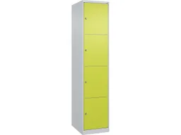 C+P C+P Schließfachschrank Classic PLUS, 4 Fächer, 1850x400x500mm, Lichtgrau/Clowngrün – Produktbild 1 von 1