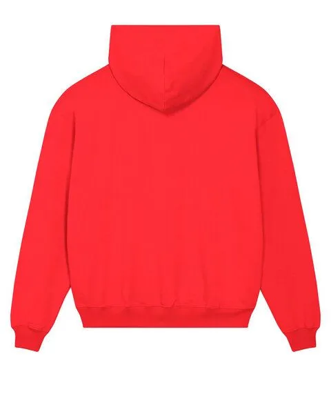 YTWOO YTWOO Oversized Unisex Hoodie mit Kängurutasche, Dry, nachhaltig, Bio-Baumwolle, Hellrot, – Produktbild 3 von 4