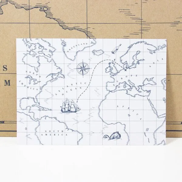Bow & Hummingbird Bow & Hummingbird Postkarte Schatzkarte – Produktbild 1 von 1