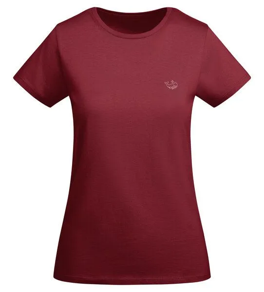 vis wear vis wear Wal der Liebe - Damen Organic Shirt, Rot, – Produktbild 4 von 4