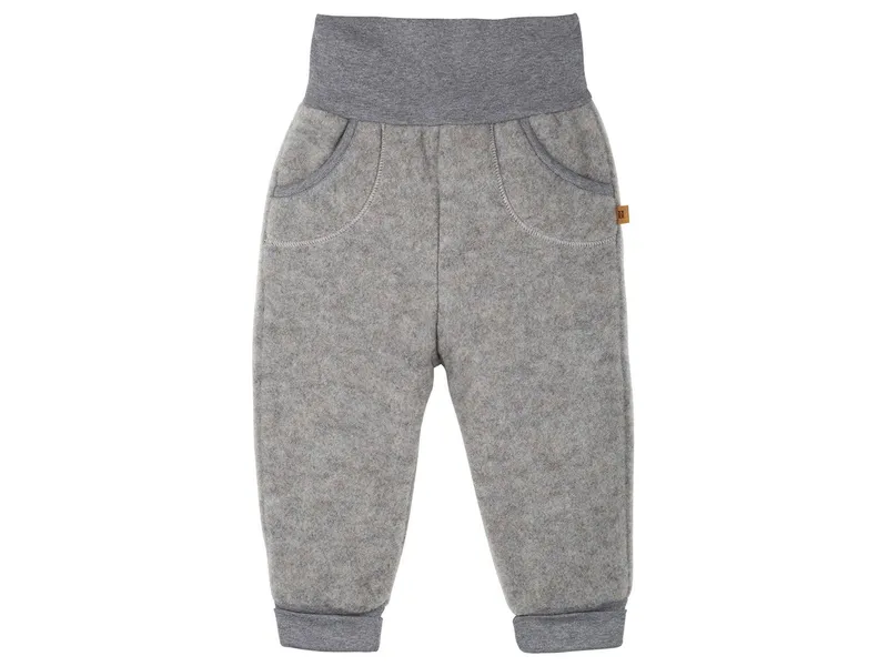 Pure pure by Bauer PURE PURE by Bauer Baby und Kinder Hose Bio-Merinowolle Fleece moonrock Gr. 86, Grau, – Produktbild 1 von 1
