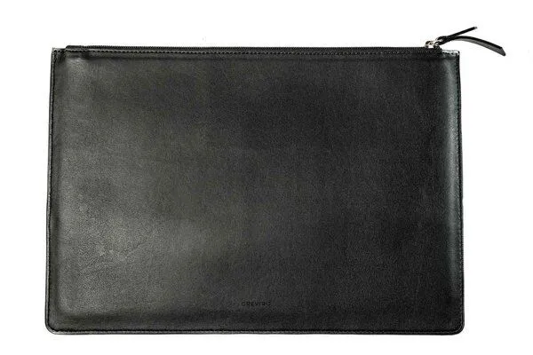GREVIRO GREVIRO Dokumentenmappe aus Kaktusleder (vegan) - passend auch für MacBook, iPad & Co., Schwarz, – Produktbild 3 von 3