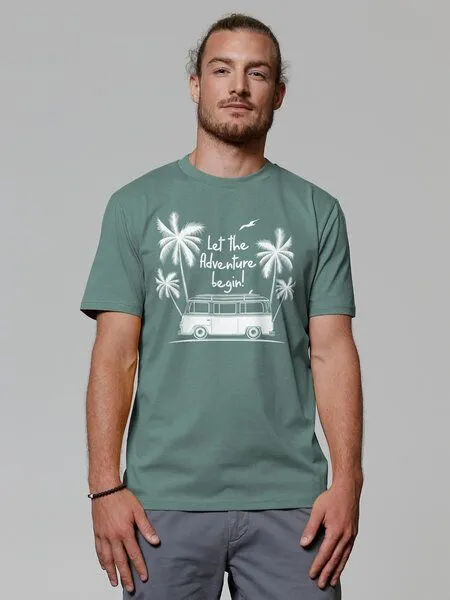 watapparel watapparel T-Shirt Unisex Let the adventure begin, Green bay, – Produktbild 2 von 4