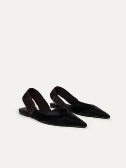 BIKKOU BIKKOU Damen vegan Flats Sonntagsbrunch Schwarzer Python – Produktbild 1 von 1