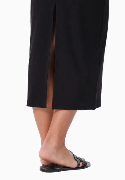 ORGANICATION ORGANICATION DURRU | Geripptes Kleid aus Bio-Baumwolle, Black, – Produktbild 3 von 3