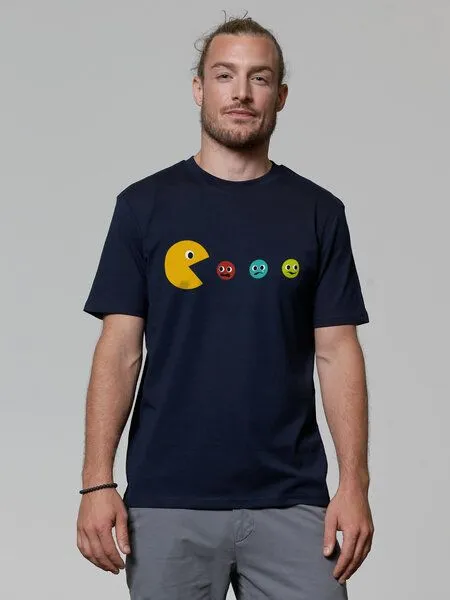 watapparel watapparel T-Shirt Unisex Pacmännchen, French navy, – Produktbild 2 von 3