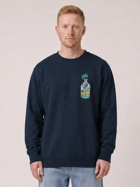 watapparel watapparel Sweatshirt Unisex Holiday in a bottle, French navy, – Produktbild 2 von 2