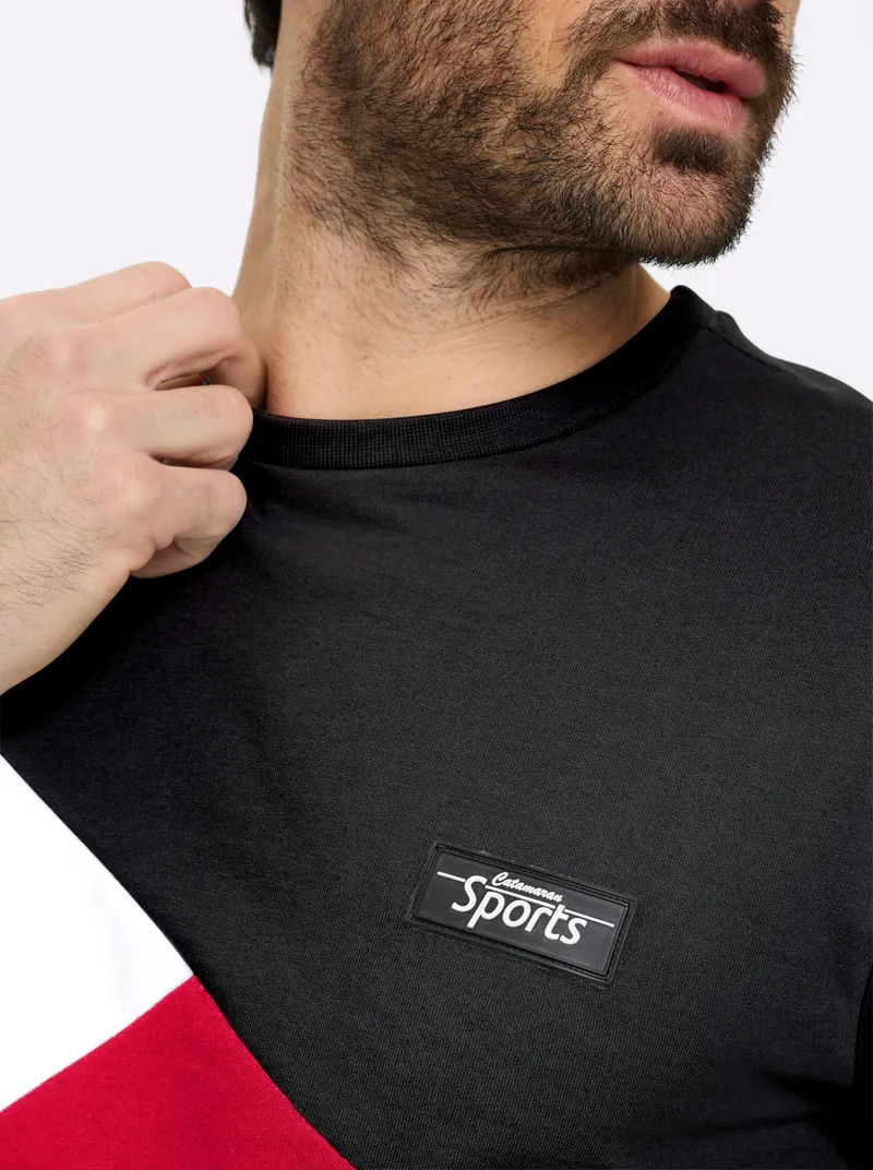 Catamaran Sports Sweatshirt schwarz-rot, Schwarz-rot, – Produktbild 2 von 2