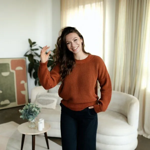 NORDLICHT NORDLICHT Grobstrick Pullover aus 100% Baumwolle MARA, Braun, – Produktbild 4 von 4