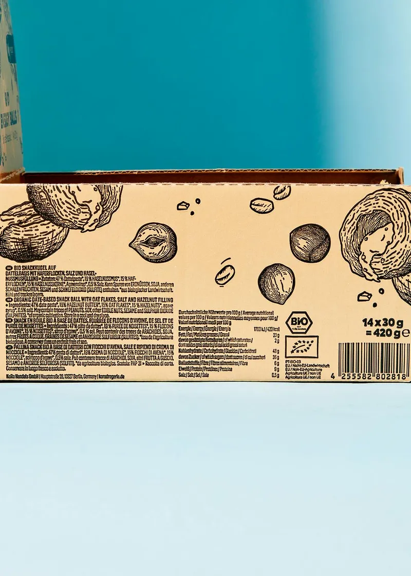 KoRo Bio Energy Ball Salted Hazelnut 14 x 30 g – Produktbild 3 von 5