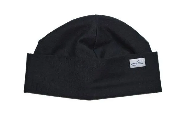 Lou-i Lou-i Kindermütze aus Baumwolle, Schwarz, – Produktbild 1 von 3