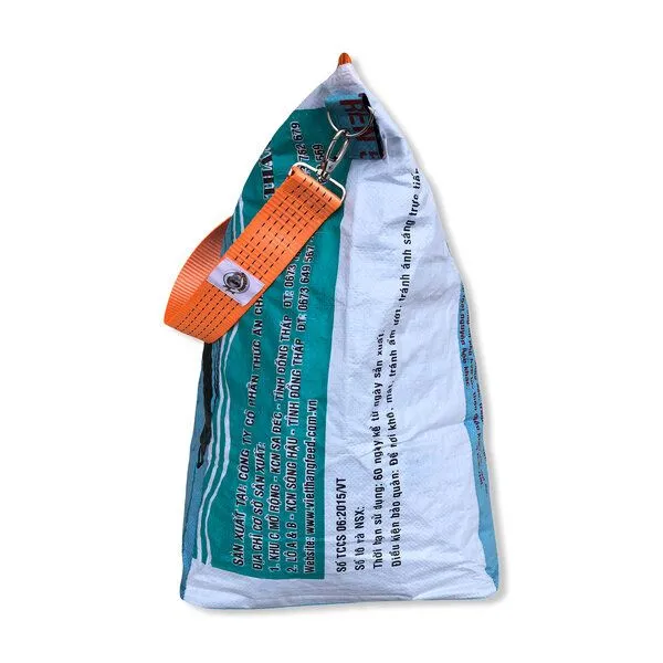Beadbags Beadbags Großer Multifunktionsbehälter / Wäschesack recycelter Reissack in Large, Blau/weiss, – Produktbild 4 von 4