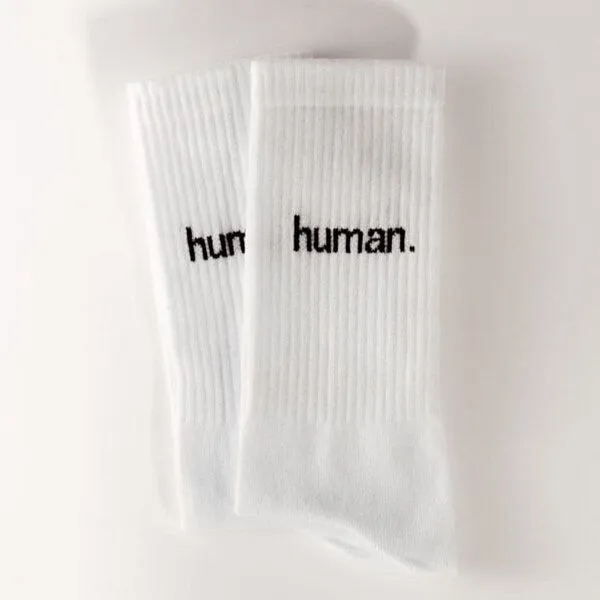 arrel arrel human. Statement Socken, Weiß/schwarz(weiß), – Produktbild 1 von 1