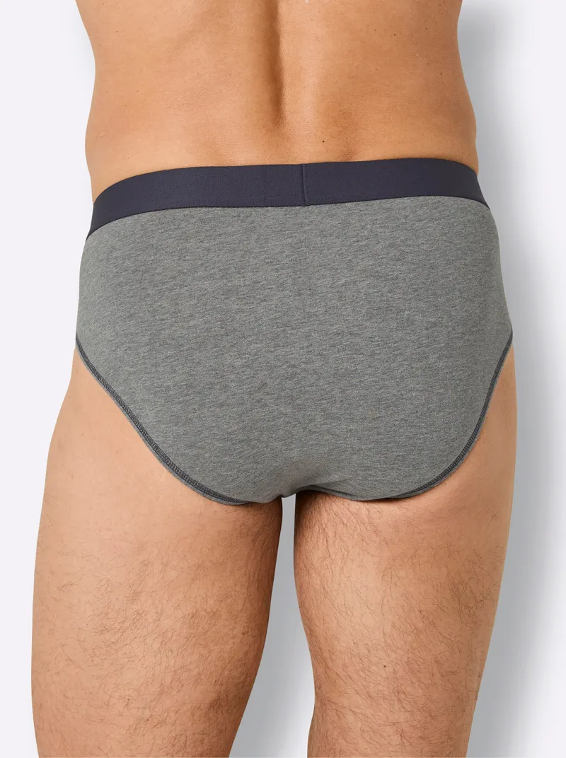 wäschepur men Slip marine + anthrazit-meliert, Marine + anthrazit-meliert, – Produktbild 3 von 3