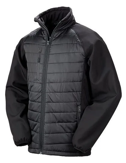 Result Genuine Recycled Result Genuine Recycled Unisex Kombijacke Softshell/Padded Jacke, Schwarz/schwarz, – Produktbild 2 von 4