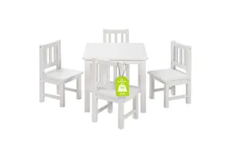 bomi bomi Kindersitzgruppe Holzsitzgruppe Amy, (Set, 5-tlg., oder 5 tlg. erhältlich), Kindertischgruppe, Tisch & Stühle Kinderzimmer, als Spiel- & Maltisch – Produktbild 1 von 1