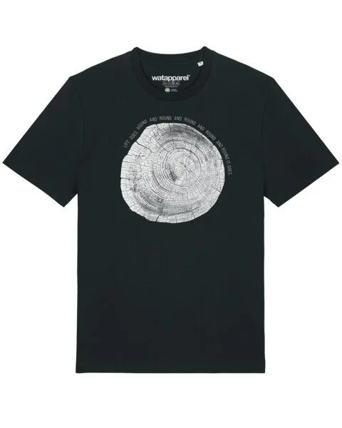 watapparel watapparel T-Shirt Unisex Baumscheibe, Black, – Produktbild 1 von 3