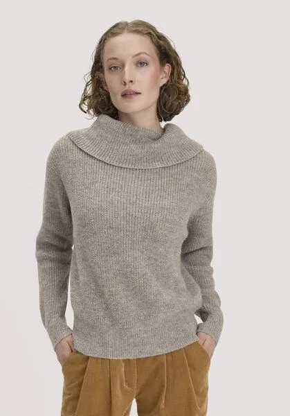 hessnatur hessnatur Pullover Relaxed aus reinem Alpaka, Naturgrau, – Produktbild 1 von 4