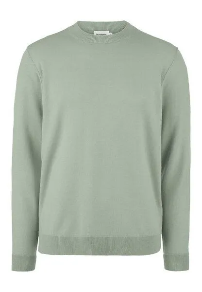 hessnatur hessnatur Pullover Regular aus reiner Bio-Merinowolle, Salbeigrün, – Produktbild 3 von 4