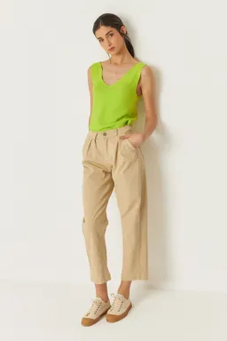 SKFK SKFK Damen vegan Hose Amata Beige – Produktbild 1 von 1