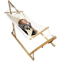 amazonas Babyhängematte "Koala" mit Gestell aus Eschenholz 40 x 55 x 150 cm, Natur, – Produktbild 1 von 1